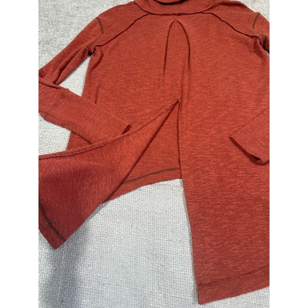 Free People We The‎ Free Top Womens Small Rust Split Back Cowl Neck Boho - Picture 11 of 11
